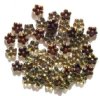 50 3x9mm Light Topaz Zarite Flower Spacer Beads